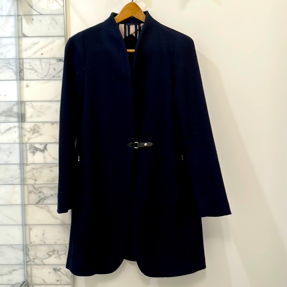 Bogner dark blue dress jacket with fine details.